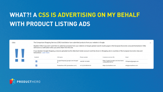 CSS advertising on my behalf with product listing ads