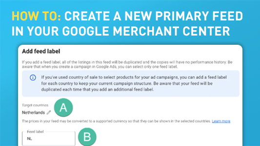 new primary feed google merchant center
