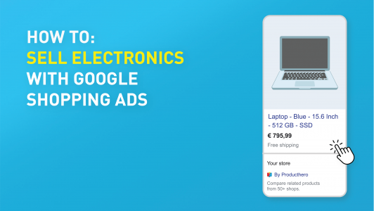how to sell electronics. Image with an ad of a laptop