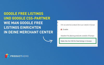 Google Free Listings und Google CSS-Partner